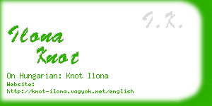 ilona knot business card